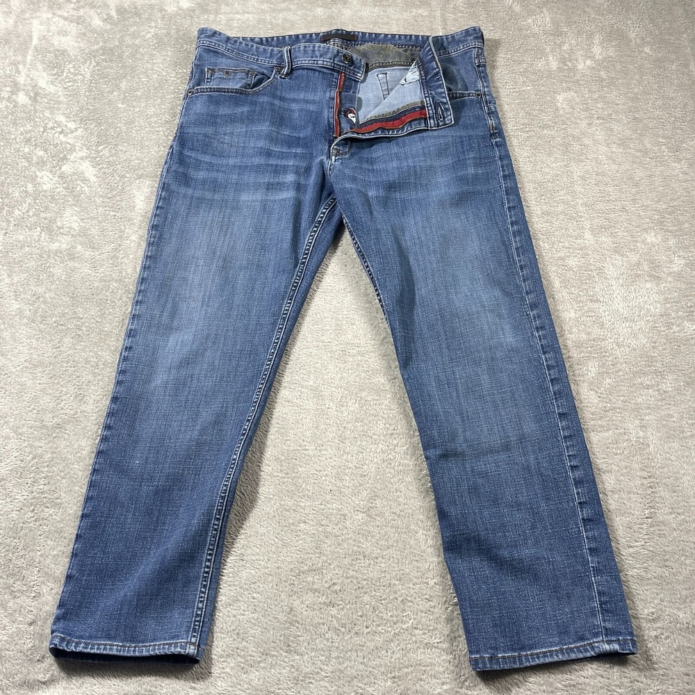Robert Graham Mid‎ Wash Straight Leg 40 Blue Stretch Outdoorsy Dadcore Preppy